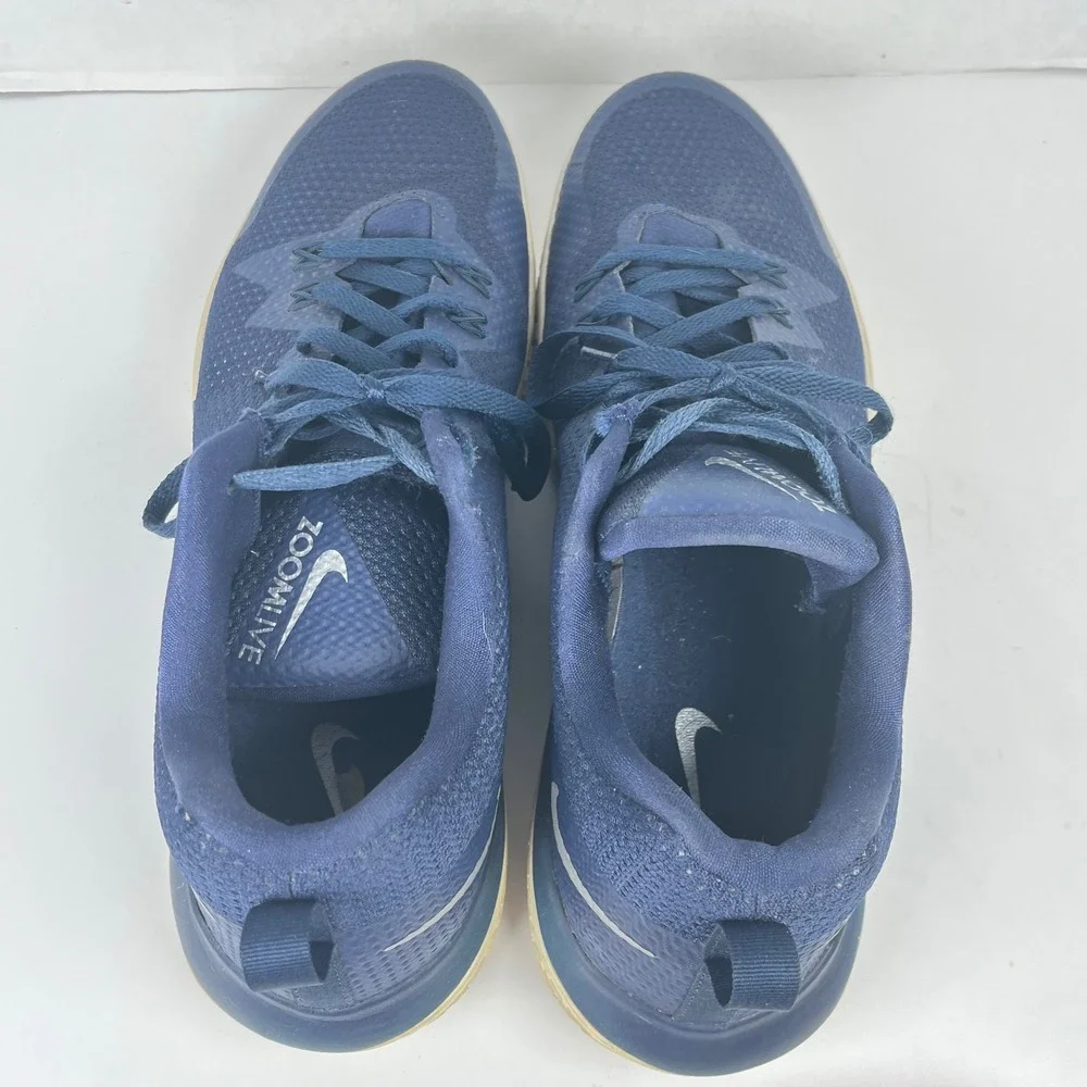 Nike Zoom Live II‎ Mens Basketball Shoes Navy Silver AJ7721-405 Size 17